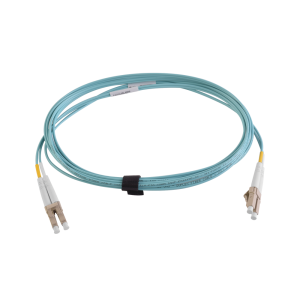 Jumper de Fibra ?ptica Multimodo 50/125 XGLO OM3, LC-LC Duplex, OFNR, Color Aqua, 3 Metros (9.84 Pies)