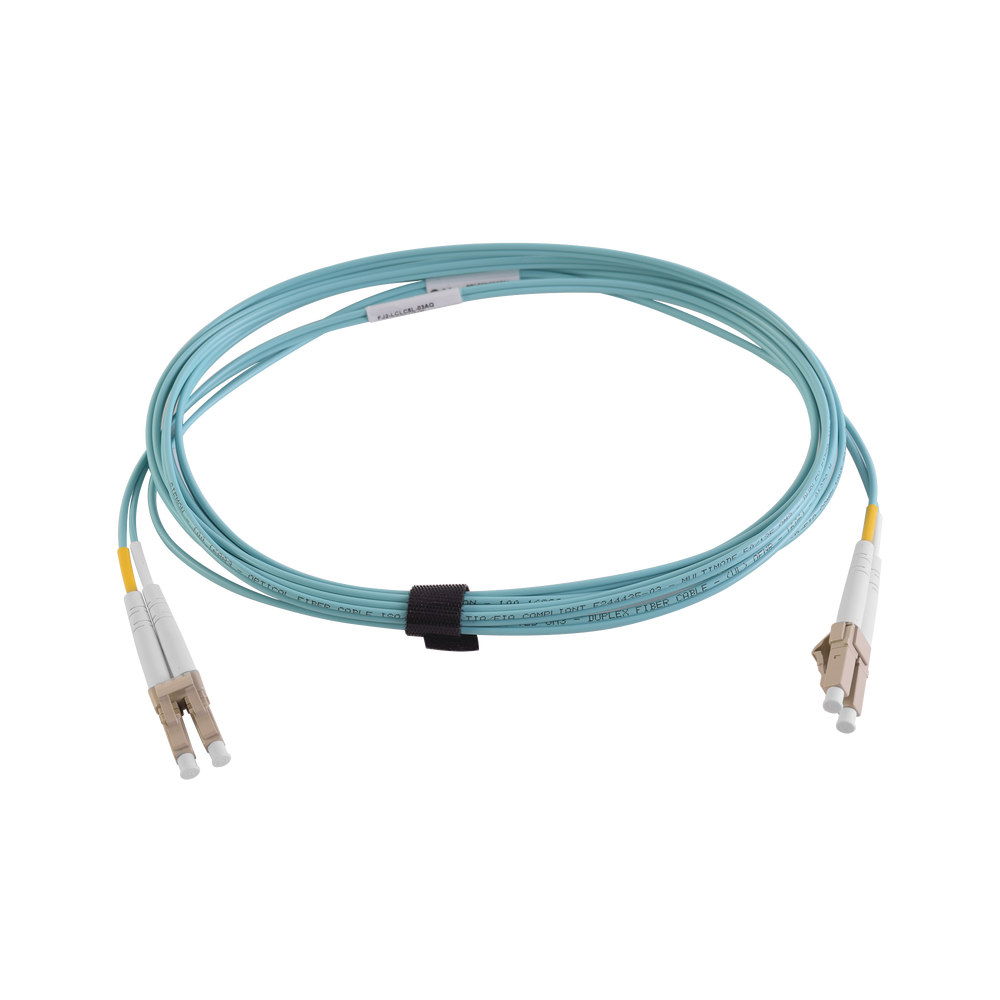 Jumper de Fibra ?ptica Multimodo 50/125 XGLO OM3, LC-LC Duplex, OFNR, Color Aqua, 3 Metros (9.84 Pies)