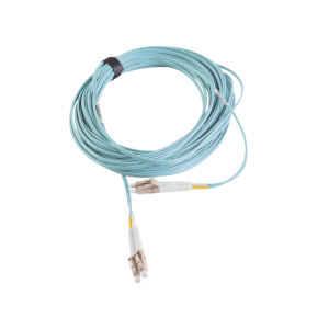 Jumper de Fibra ?ptica Multimodo 50/125 XGLO OM3, LC-LC Duplex, OFNR, Color Aqua, 7 Metros (22.97 Pies)