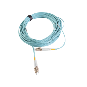 Jumper de Fibra ?ptica Multimodo 50/125 XGLO OM3, LC-LC Duplex, OFNR, Color Aqua, 15 Metros (49.21 Pies)