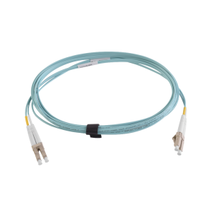Jumper de Fibra ?ptica Multimodo 50/125 XGLO OM4, LC-LC Duplex, OFNR, Color Aqua, 10 Metros (32.81 Pies)