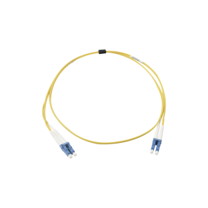 Jumper de Fibra ?ptica Monomodo (OS2), XGLO, Riser, LC/UPC-LC/UPC Duplex, OFNR, Color Amarillo, 5 Metros (16.40 Pies)