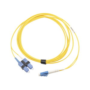 Jumper de Fibra ?ptica Monomodo (OS2), XGLO, LC/UPC-SC/UPC Duplex, OFNR, Color Amarillo, 3 Metros (9.84 Pies)