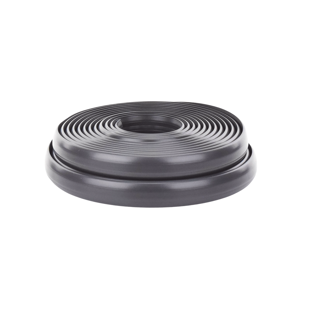 Canaleta flexible negra de PVC auto extinguible, para instalaciones eléctricas en piso ó zóclo (Rollo de 25mts.) (9300-05040) - Image 2