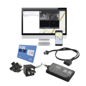 KIT de Localizador 4G LTE, SIM SIM30M2M, VOUCHER POR 1 Mes, Plataforma Por 1 Mes, Relevador y Botón de Pánico.