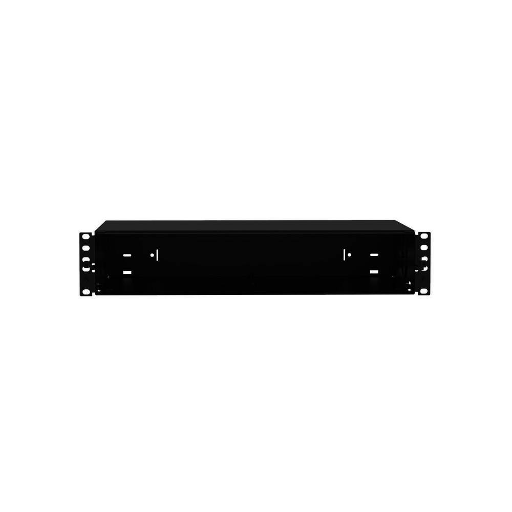 Panel de Distribuci?n de Fibra ?ptica, Acepta 8 Casetes QuickNet o Placas FAP/FMP con Panel CFAPPBL2 (No Incluido), Bandeja Fija, Hasta 192 Fibras, Color Negro, 2UR - Image 2
