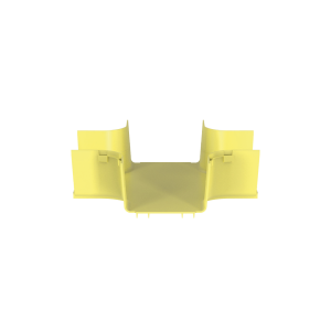 Accesorio de 4 Vías Horizontal, Con Ángulos a 90º, Para Canaletas FiberRunner™ 6X4, Color Amarillo