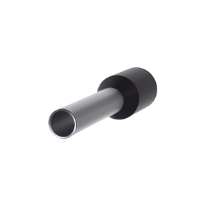 Ferrule Aislado PAN-TERM para Cable 16 AWG, Largo 16.5mm, DIN Color Negro. Paquete 500 Piezas