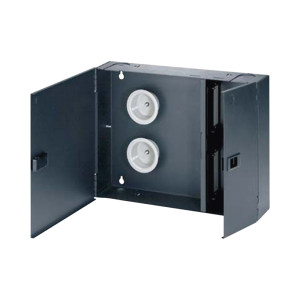Caja de Conexi?n de Fibra ?ptica, Para Montaje en Pared, Acepta 4 Placas Acopladoras FAP o FMP, Hasta 96 Fibras, Color Negro