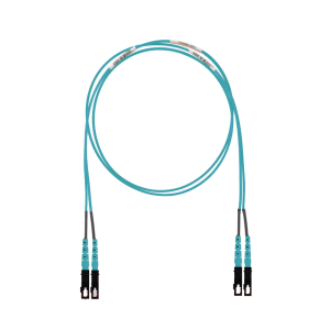 Jumper de Fibra Optica Multimodo 50/125 OM3, SC-SC Duplex, LSZH (Cero Hal?genos), Color Aqua, 2 Metros (6.56 Pies)