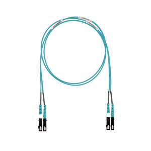 Jumper de Fibra Optica Multimodo 50/125 OM3, SC-SC Duplex, LSZH (Cero Hal?genos), Color Aqua, 8 Metros (26.25 Pies)