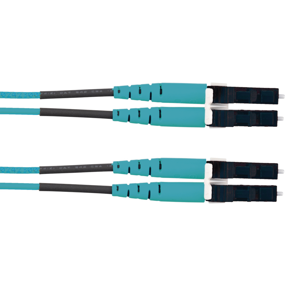 Jumper de Fibra Optica Multimodo 50/125 OM3, LC-LC Duplex, LSZH (Cero Hal?genos), Color Aqua, 3 Metros (9.84 Pies) - Imagen 2