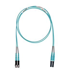 Jumper de Fibra Optica Multimodo 50/125 OM3, LC-SC Duplex, LSZH (Cero Hal?genos), Color Aqua, 2 Metros (6.56 Pies)