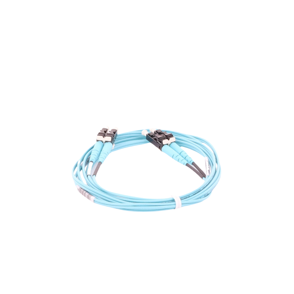Jumper de Fibra Optica Multimodo 50/125 OM3, LC-LC Duplex, OFNR (Riser), Color Aqua, 2 Metros (6.56 Pies) - Image 4