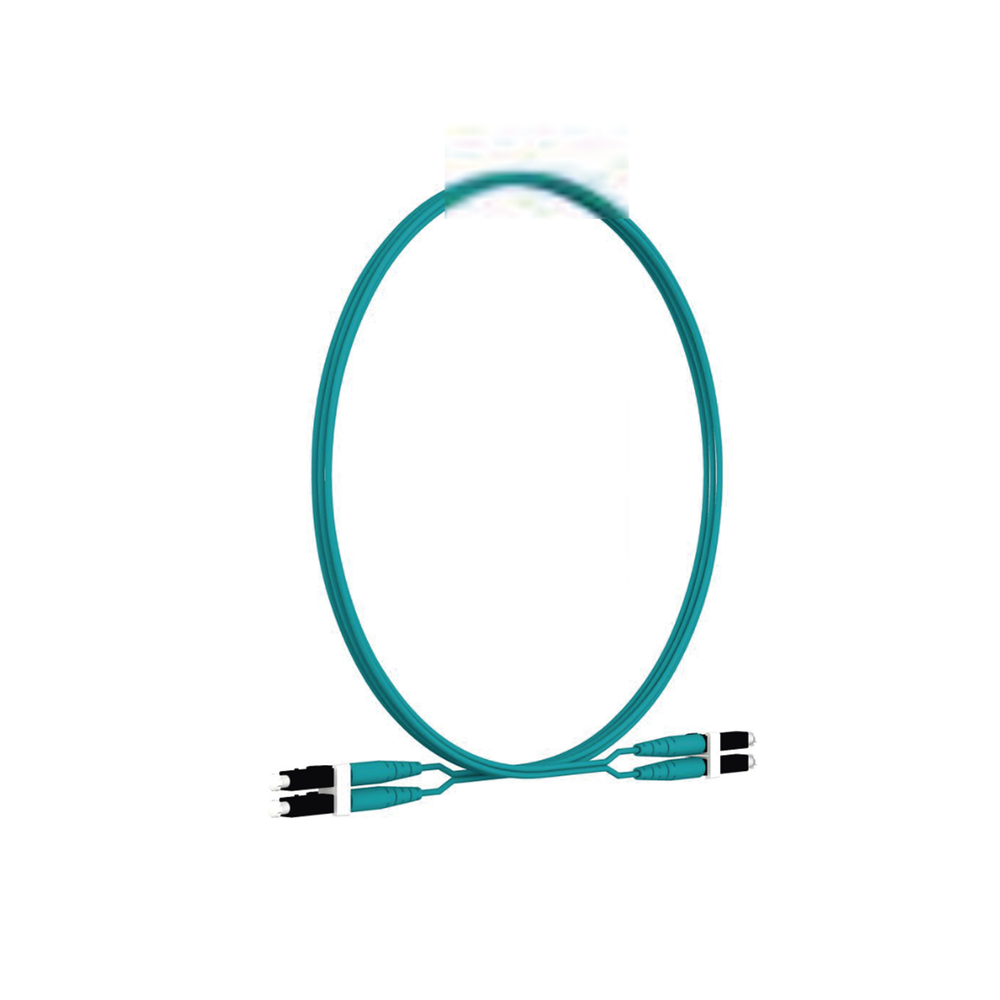Jumper de Fibra Optica Multimodo 50/125 OM4, LC-LC Duplex, LSZH, Color Aqua, 2 Metros (6.56 Pies) - Image 3