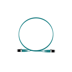 Jumper de Fibra Optica Multimodo 50/125 OM4, LC-LC Duplex, LSZH, Color Aqua, 2 Metros (6.56 Pies)