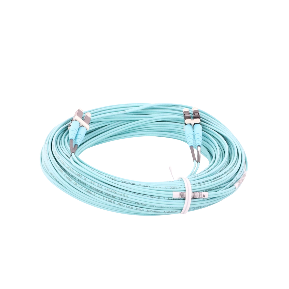 Jumper de Fibra Optica Multimodo 50/125 OM4, LC-LC Duplex, OFNR (Riser), Color Aqua, 20 Metros (65.62 Pies) - Image 3