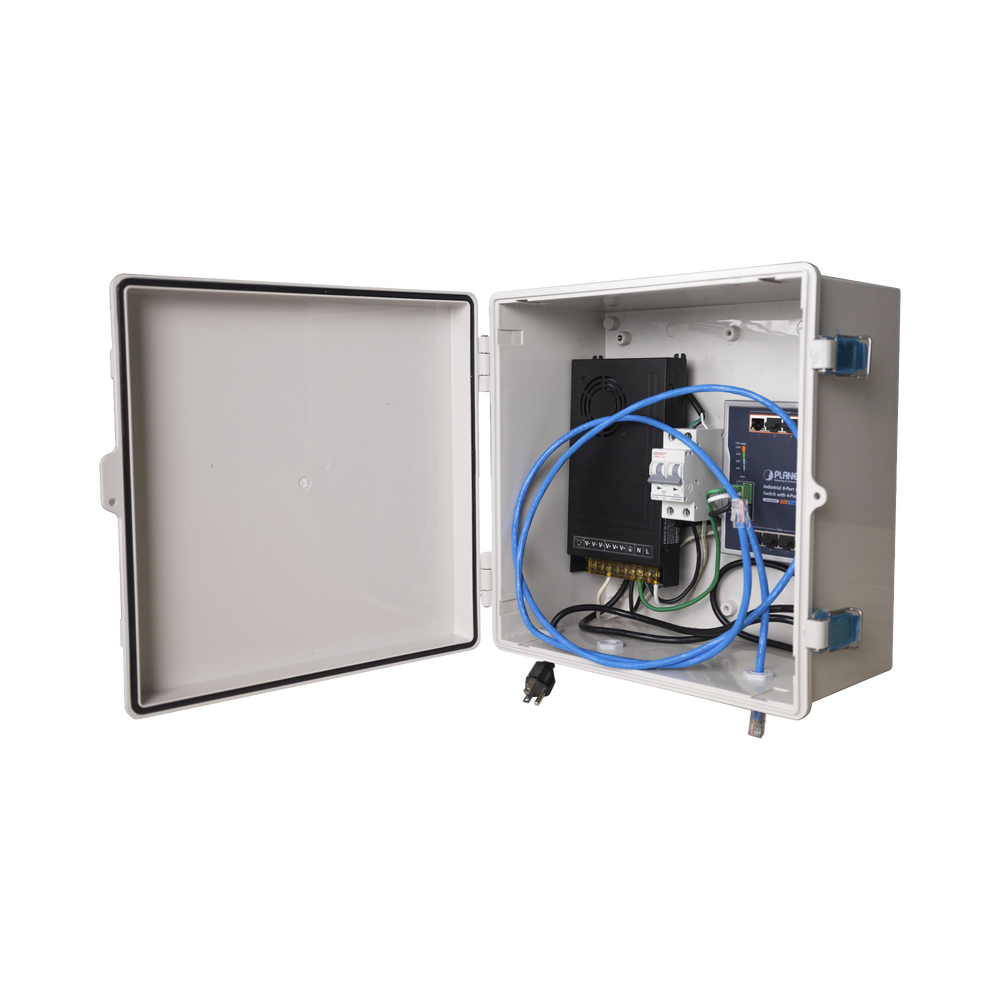 Switch para exterior / 8 puertos Gigabit con 4 puertos PoE 802.3at / Protección térmica 2P, 16A, Corriente Alterna 400 Vca - Image 2