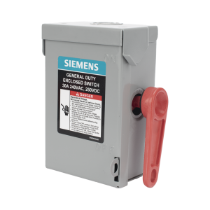 Interruptor de Seguridad GNF221A, 240Vca, 2 polos, 30 Amp, sin portafusibles, Nema 1.