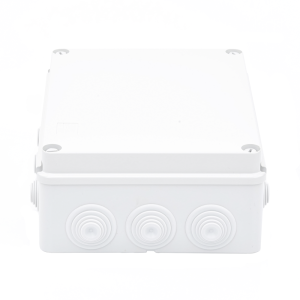 Caja Estanca de PVC Para Derivación y Conexión, 12 Entradas, Tapa Atornillada, 240x190x90 mm (Área interna), Uso Exterior IP55, Material que no Propaga el Fuego y Libre de Hálogenos