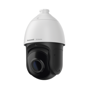 PTZ IP 5 Megapixel / 30X Zoom / 150 mts IR / Ultra Baja Iluminación / H.265 / IA (Filtro de Humanos y Vehiculos) / Merodeo / PoE+ / Exterior IP67 / IK10 / ONVIF / NDAA / Serie 35 / 256 GB microSD / Audio I/O / Alarma I/O / Honeywell Security