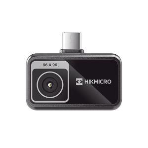 MiniE - Cámara Termográfica para Smartphone / Resolución IR 96 x 96 (9,216 píxeles) / SuperIR / Rango de -20°C a 400°C / Precisión ±2°C o ±2% / Compatible iOS y Android / Paleta Personalizable