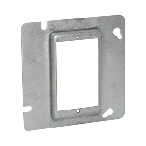 Sobretapa Cuadrada Galvanizada  de 4 11-16", realce de 1/2".
