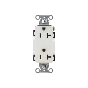 Contacto Duplex Decorador 20 A 125V / 2 Polos 3 Hilos/ Nema 5-20 R / Color Blanco.