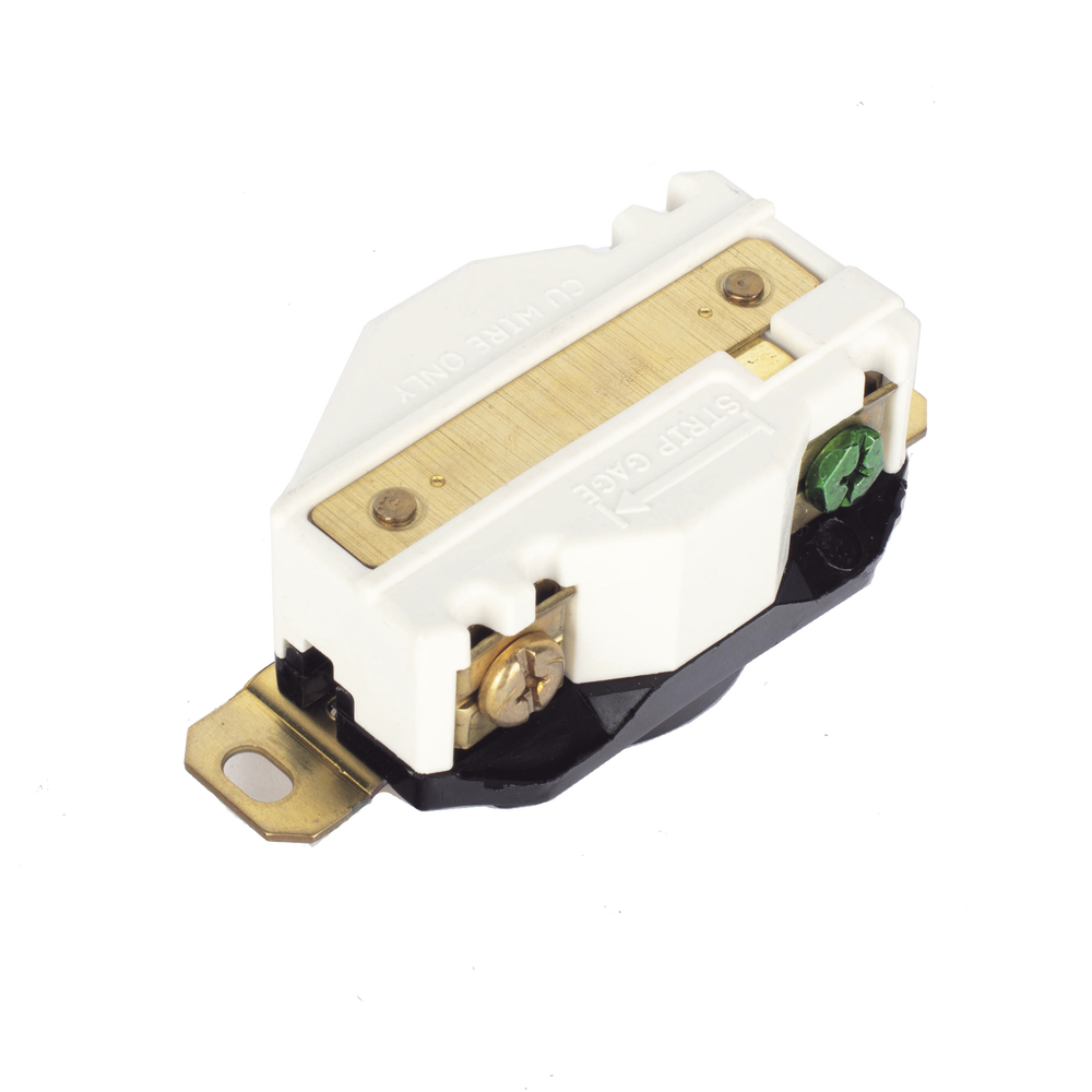 Receptáculo de Media Vuelta Industrial 30 A 250 V CA 2 Polos 3 Hilos (Nema L6-30R) Color Negro. - Image 3