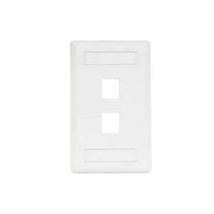 Placa Frontal para 2 Puertos Tel?fono/Datos/Multimedia/ Color Blanco