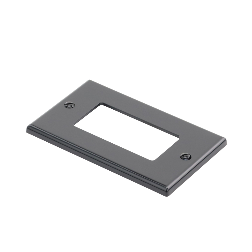 Tapa para Contacto Dúplex Color Negro. - Imagen 2