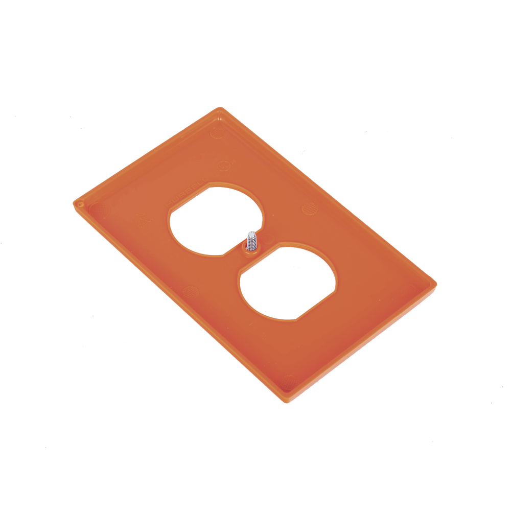 Tapa para Contacto Dúplex Color naranja. - Imagen 2