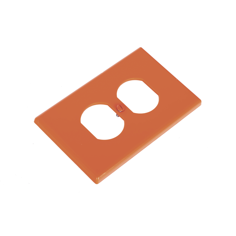 Tapa para Contacto Dúplex Color naranja. - Imagen 3