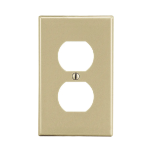 Placa de Pared para Contacto Duplex Color Marfil.