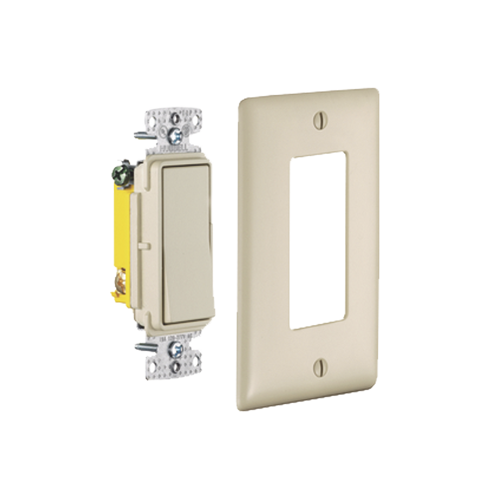 Interruptor Unipolar Residencial 15 A 120-277 V / Cableado Lateral y Trasero / Color Marfil. - Imagen 2