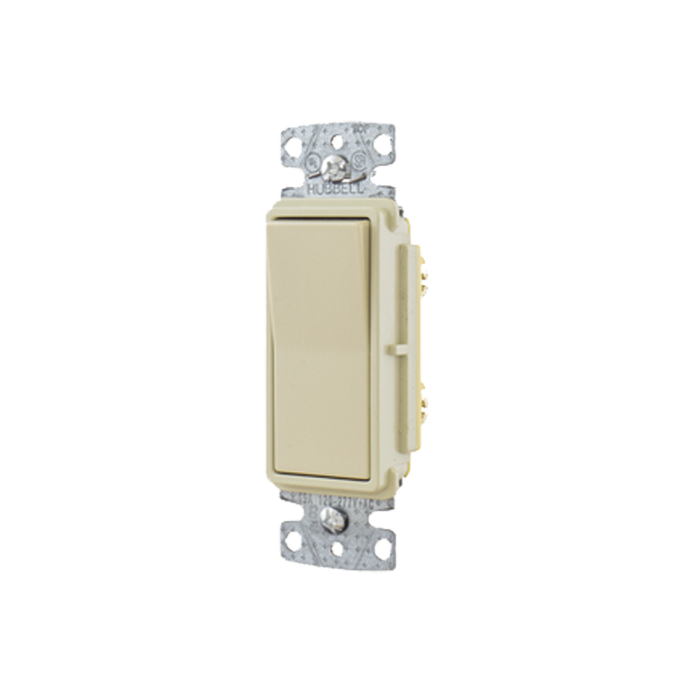 Interruptor Unipolar Residencial 15 A 120-277 V / Cableado Lateral y Trasero / Color Marfil. - Imagen 4