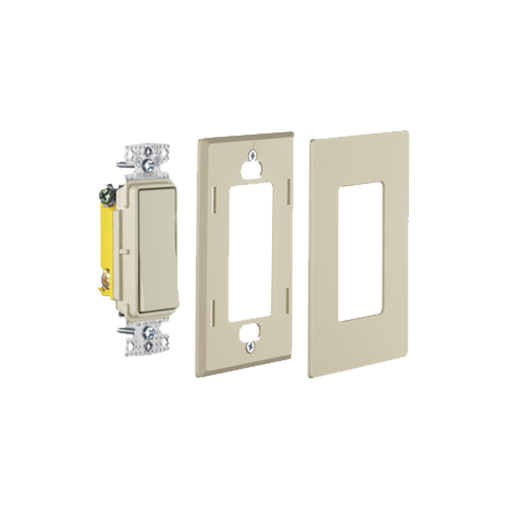 Interruptor Unipolar Residencial 15 A 120-277 V / Cableado Lateral y Trasero / Color Marfil. - Imagen 6