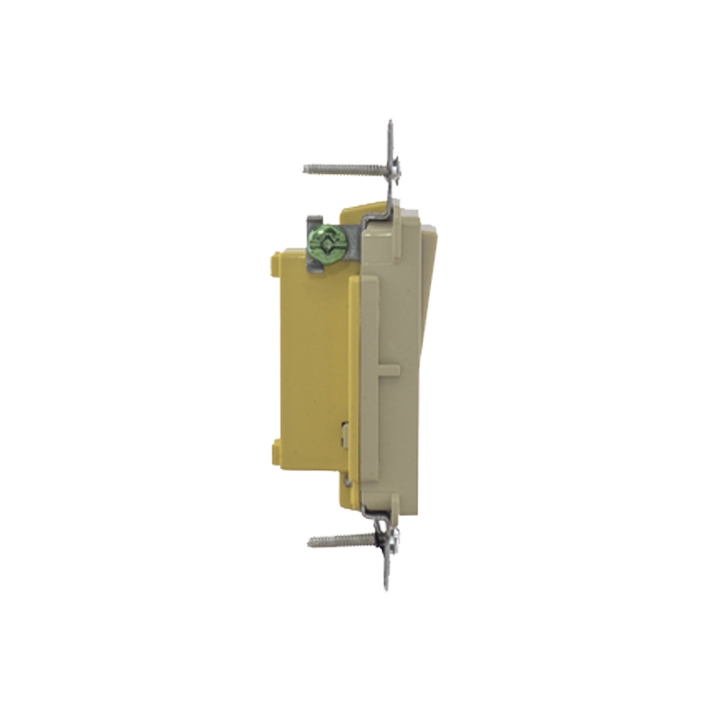 Interruptor Unipolar Residencial 15 A 120-277 V / Cableado Lateral y Trasero / Color Marfil. - Imagen 7