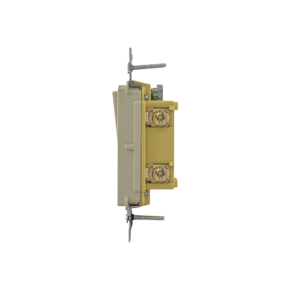 Interruptor Unipolar Residencial 15 A 120-277 V / Cableado Lateral y Trasero / Color Marfil. - Imagen 8