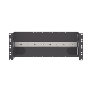 Soporte Industrial Para Instalar Equipos de Montaje en Riel DIN, Para Racks o Gabinetes Estándar de 19in, de 4UR, Color Negro