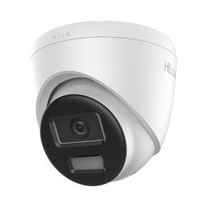 [Dual Light] Turret IP de 2 Megapixel   / Lente 2.8 mm /  Ángulo de visión 101° / 20 mts IR + 15 mts Luz Blanca / Micrófono Integrado / ACUSENSE Lite /  Exterior IP67 / PoE / dWDR / H.265+ / ONVIF