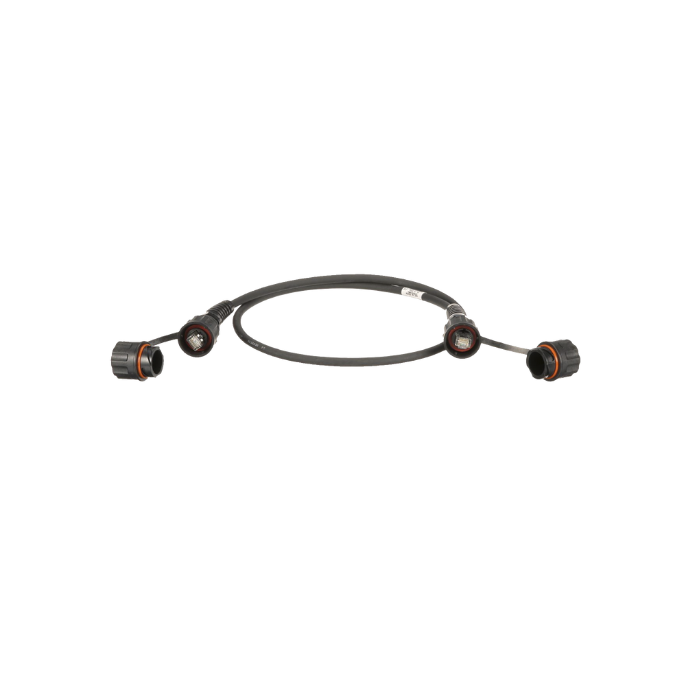 Patch Cord Cat6A IndustrialNet, Blindado S/FTP, Con Plug Industrial y Tapa en Cada Extremo, 1 Metro (3.28 Pies)