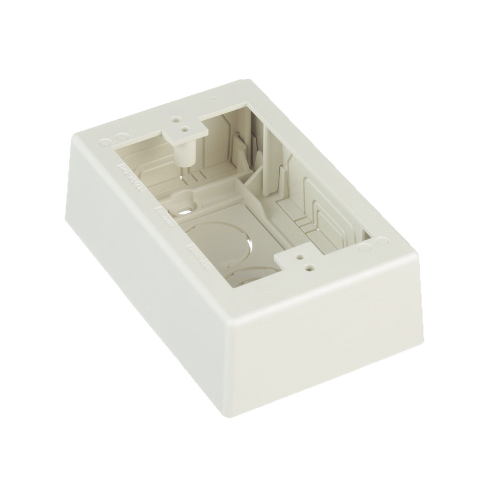 Caja de Pared Superficial, Uso Universal con Placas de Pared, con Cinta Adhesiva, Color Blanco Mate - Imagen 2