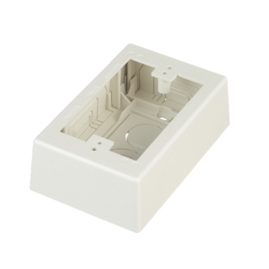 Caja de Pared Superficial, Uso Universal con Placas de Pared, con Cinta Adhesiva, Color Blanco Mate