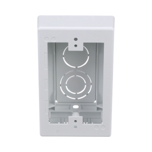 Caja de Pared Superficial, Uso Universal con Placas de Pared, con Cinta Adhesiva, Color Blanco