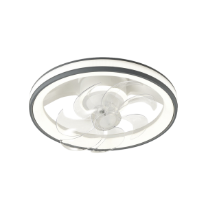 Ventilador de Techo con Luminario LED de 110 V CA 50/60 Hz / 88 W /4500 Lm / 6500 - 4 000 - 2 700 K /3 Tonos de Luz / 500 mm / 6 Velocidades / Dimeable /Color Blanco y Gris.