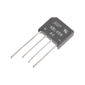 Puente Rectificador de Silicio, 4 Amp. 600 Volt, Fase Sencilla, Encapsulado KBL.