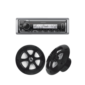 Kit de estéreo con Bluetooth KMR-M332BT | más Par de bocinas KFC-1613MRB