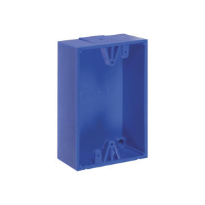 Caja trasera de montaje color azul para estaciones de parada STOPPER