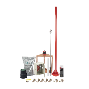 Kit Pararrayo con Accesorios para Protección de Diámetro de 200m.